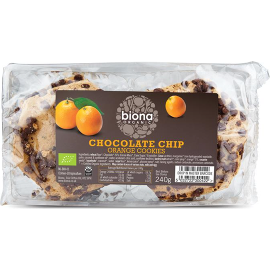 Biona Organic CHOCOLATE CHIP ORANGE COOKIES 240g