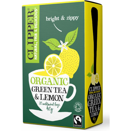 Clipper Tea Organic Fairtrade Green with Lemon 20 bags