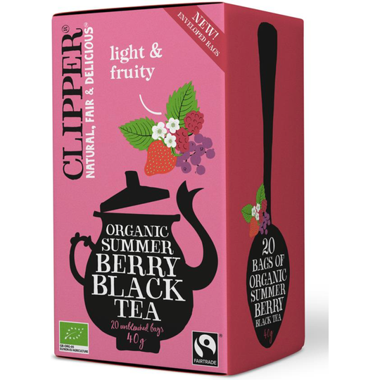 Clipper Tea Organic Summer Berry Black Tea 20 Bags