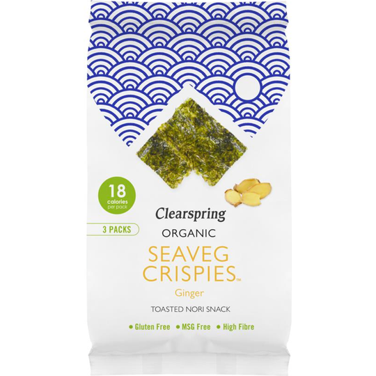 Clearspring Organic Seaveg Crispies - Ginger (Crispy Seaweed Thins) 4g