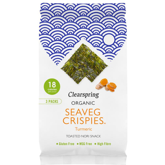 Clearspring Organic Seaveg Crispies - Turmeric (Crispy Seaweed Thins) 4g