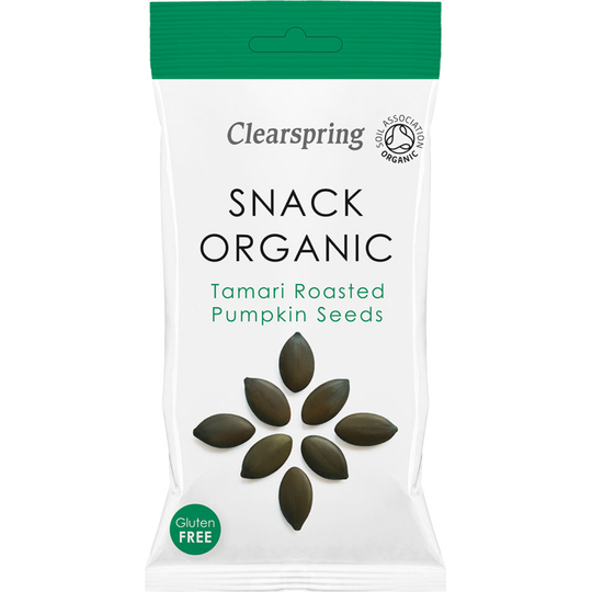 Clearspring  Snack Organic - Yaemon Tamari Roasted Pumpkin Seeds 30g