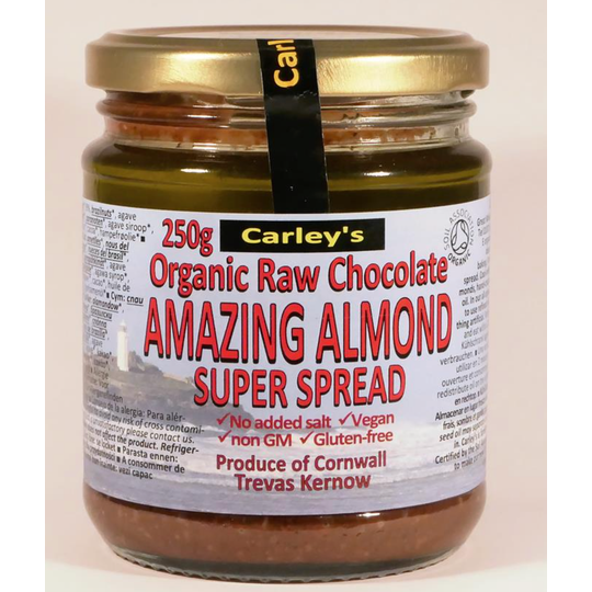 Carley's Organic Raw Chocolate Amazing Almond Super Spread 250g