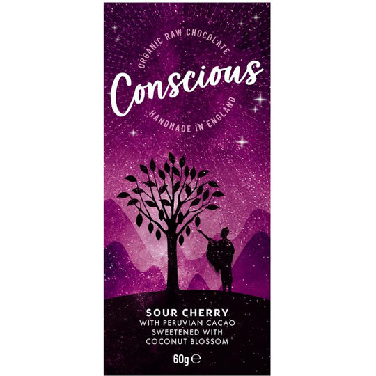 Conscious Organic Raw Chocolate Sour Cherry 60g