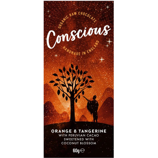 Conscious Organic Raw Chocolate Orange and Tangerine 60g