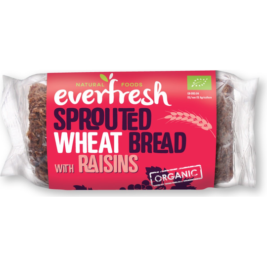 Everfresh Organic Sprouted Wheat Loaf with Raisins 400g