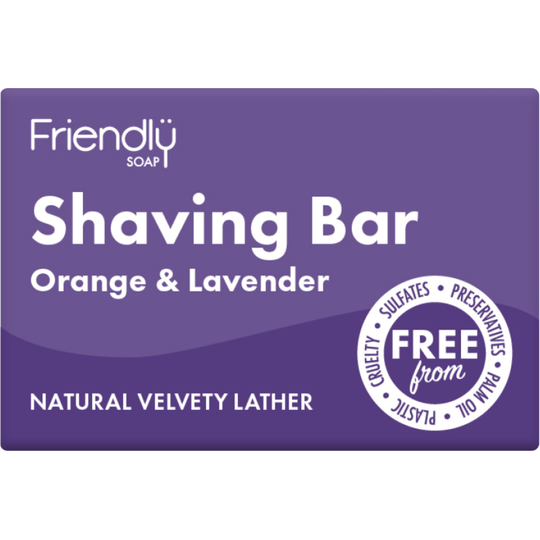 Friendly Soap  Shaving Bar - Orange & Lavender