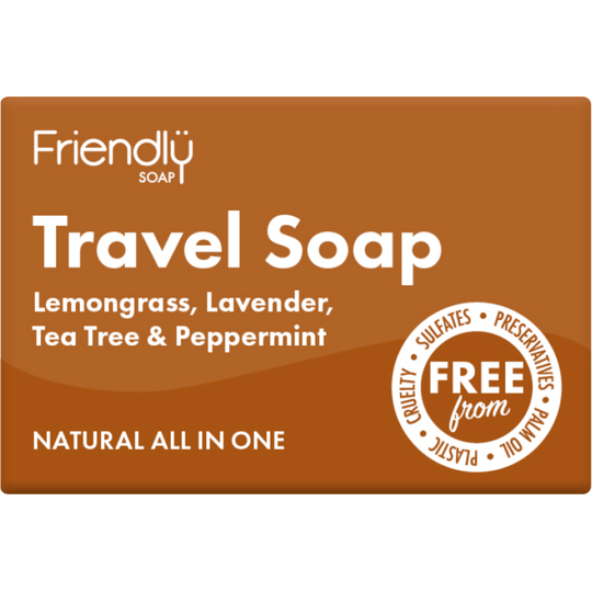 Friendly Soap  Travel Bar - Lemongrass, Lavender, Tea Tree & Peppermint