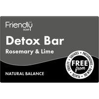 Friendly Soap  Detox Bar - Activated Charcoal - Rosemary & Lime