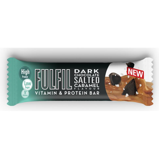 Fulfil Vitamin and Protein Bar (15 x 55 g Bars) — Dark Chocolate Salted Caramel Flavour