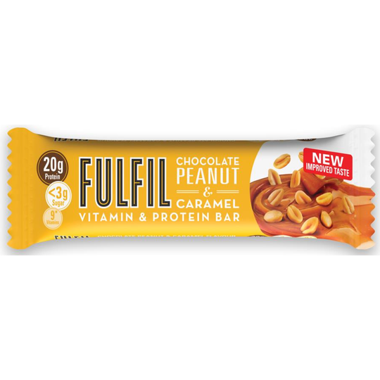 Fulfil Vitamin and Protein Bar (15 x 55 g Bars) - Chocolate Peanut & Caramel Flavour
