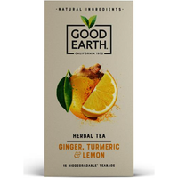 Good Earth Ginger, Turmeric & Lemon 25 Biodegradable Teabags