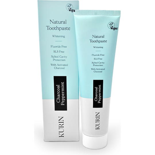 Kurin Fluoride Free Charcoal Whitening Toothpaste 100ml - Peppermint