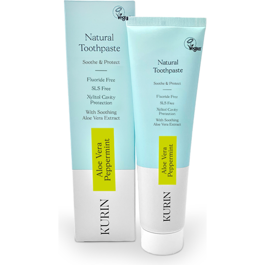Kurin Fluoride Free Natural Aloe Vera Toothpaste 100ml - Peppermint