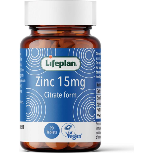 Lifeplan Zinc Citrate 15mg 90 Tablets