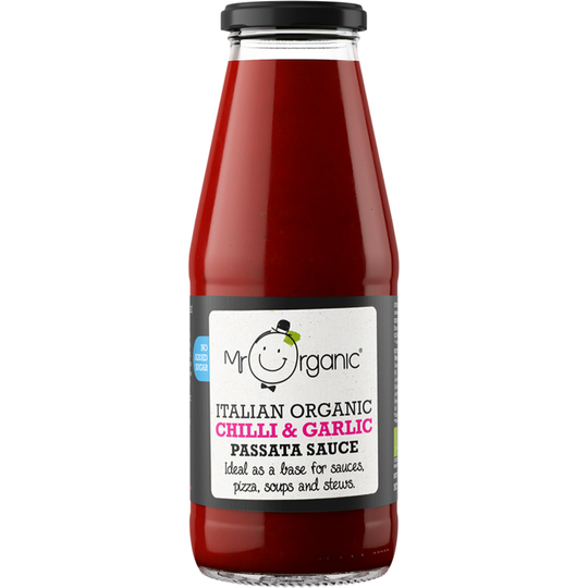 Mr Organic Chilli & Garlic Passata Sauce 400g