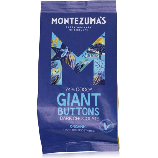 Montezuma's Organic Dark 74% Chocolate Giant Buttons 180g