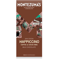 Montezuma's Happiccino - Milk Chocolate with Coffee & Cocoa Nibs 90g