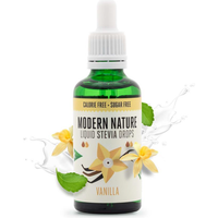 Modern Nature Pure Liquid Stevia Drops Sweetener 50ml - VANILLA