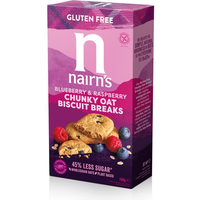 Nairn's Gluten Free Blueberry & Raspberry Biscuit Break Chunky 160g