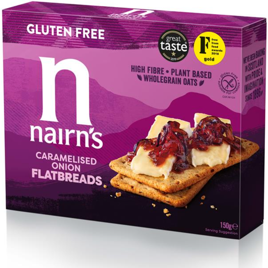 Nairn's Gluten Free Caramelised Onion Flatbreads 150g