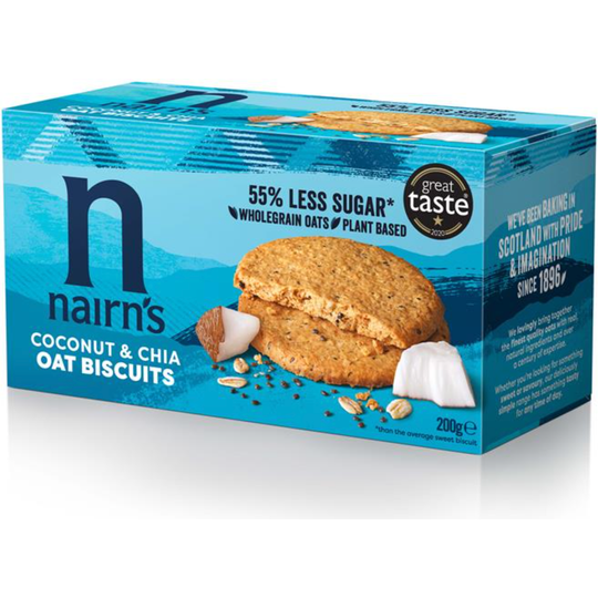 Nairn's Coconut and Chia Oat Biscuits, 200g
