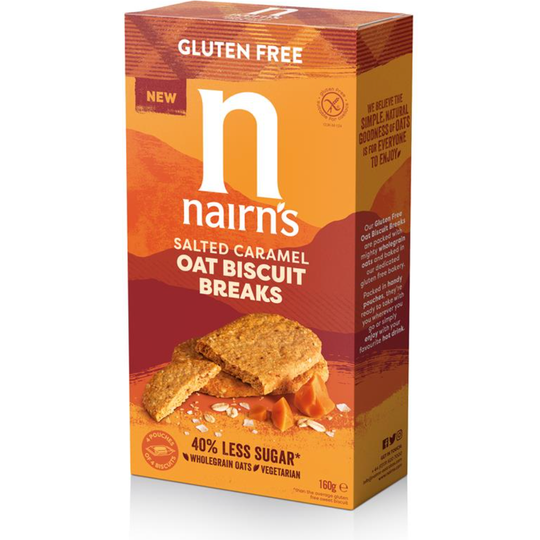 Nairn's Gluten Free Salted Caramel Oat Biscuit Breaks 160g