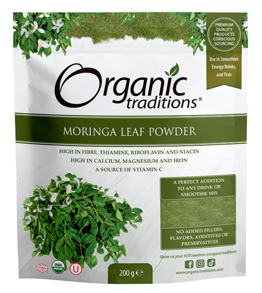 Organic Traditions Organic Moringa Leaf Powder 200g