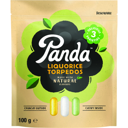 Panda Natural Liquorice Torpedos 100g