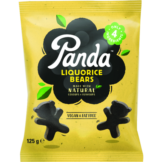 Panda Bear Shaped Liquorice Pieces 125g