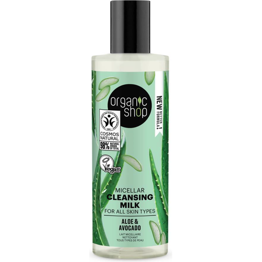Organic Shop Micellar Cleansing Milk For All Skin Types Aloe and Avocado (150ml)