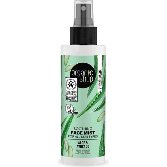 Organic Shop Soothing Face Mist For All Skin Types Aloe and Avocado (150ml)