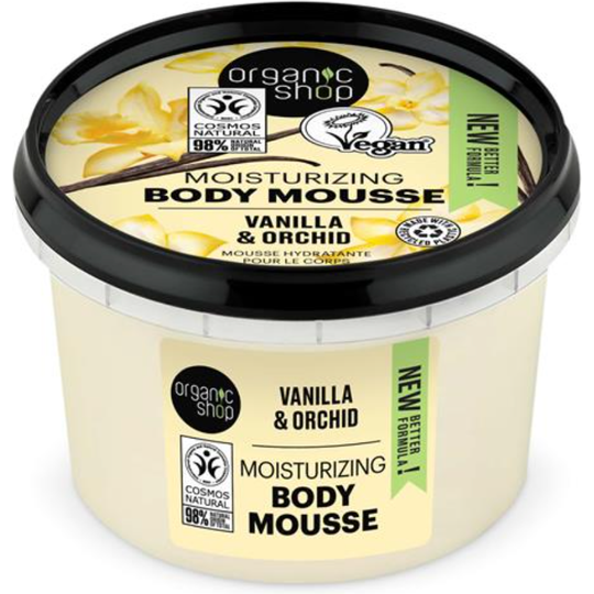 Organic Shop Moisturising Body Mousse Vanilla and Orchid (250ml)