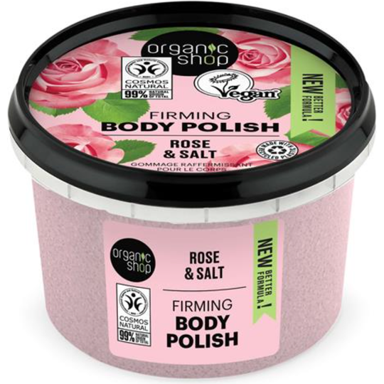 Organic Shop Firming Body Polish Rose and Salt (250ml)
