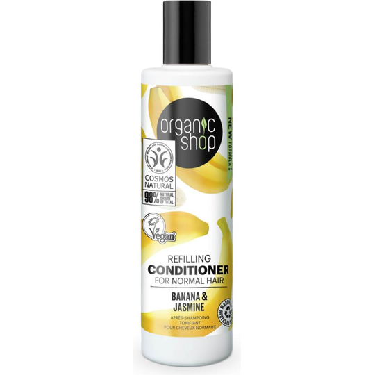 Organic Shop Refilling Conditioner for Normal Hair Banana and Jasmine (280ml)