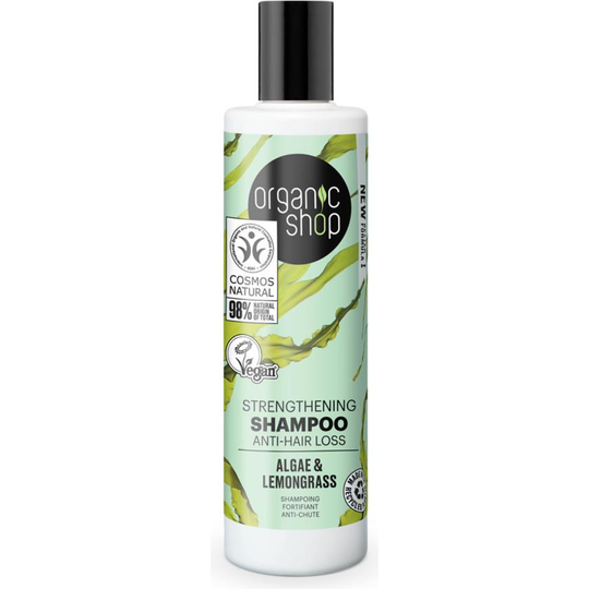 Organic Shop Strengthening Shampoo Anti-Hair Loss Algae and Lemongrass (280ml)