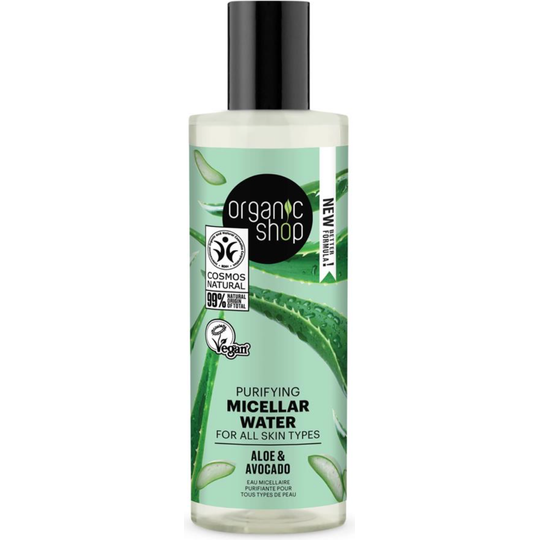 Organic Shop Purifying Micellar Water For All Skin Types Aloe and Avocado (150ml)