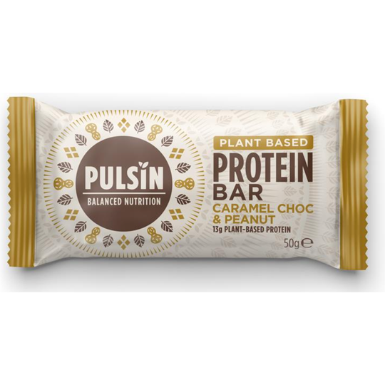 Pulsin Caramel Choc Peanut Protein Bar 50g