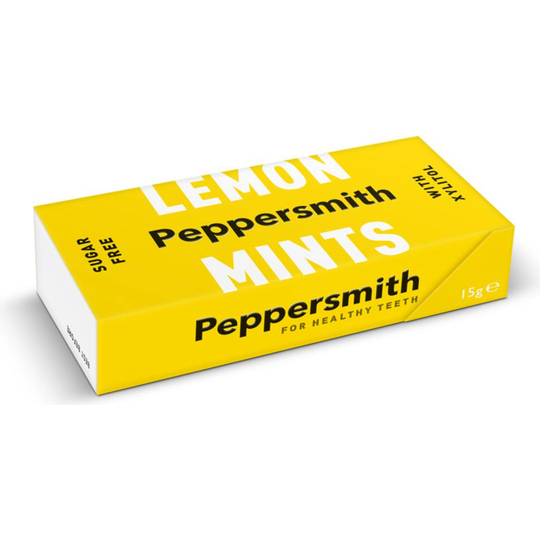 Peppersmith Sicilian Lemon Flavour Xylitol Mints - 15G Pocket Pack