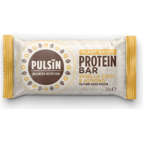 Pulsin Vanilla Choc and Almond Protein Bar 50g