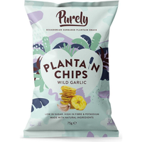 Purely Plantain Chips Wild Garlic - Sharing Bag