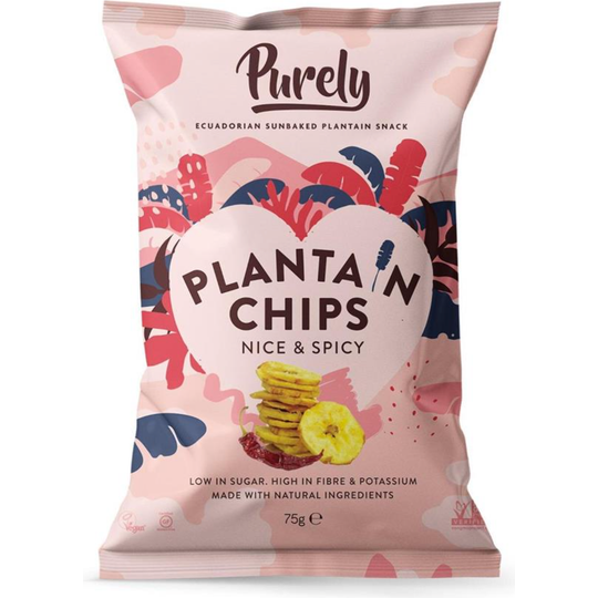 Purely Plantain Chips Nice & Spicy - Sharing Bag