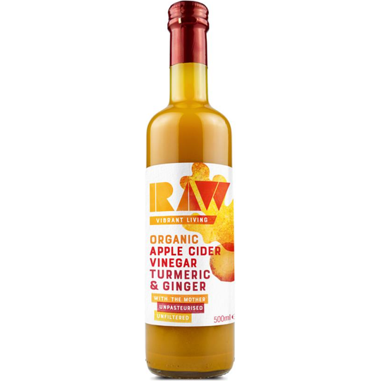 Raw APPLE CIDER VINEGAR INFUSION TURMERIC AND GINGER 500ml