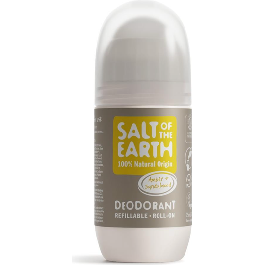 Salt Of The Earth Amber & Sandalwood Natural Refillable Roll-On Deodorant