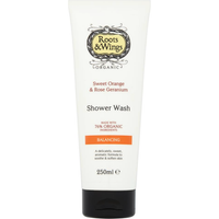 Roots & Wings Organic Sweet Orange & Rose Geranium Shower Wash 250ml
