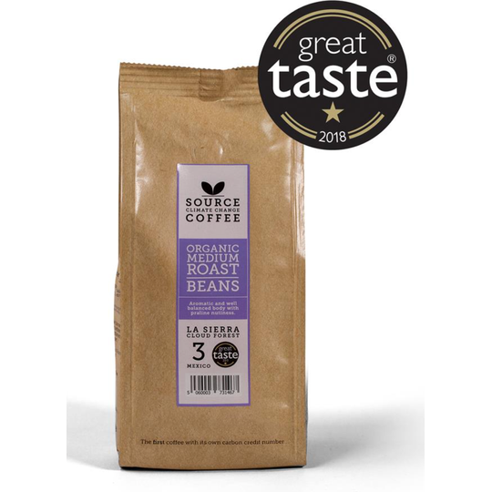 Source Climate Change Coffee Organic La Sierra Cloud Forest Coffee: Mexico Strength 3 Beans 227g