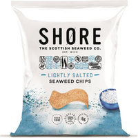 SHORE Lightly Salted Seaweed Chips, Vegan crisps 25g