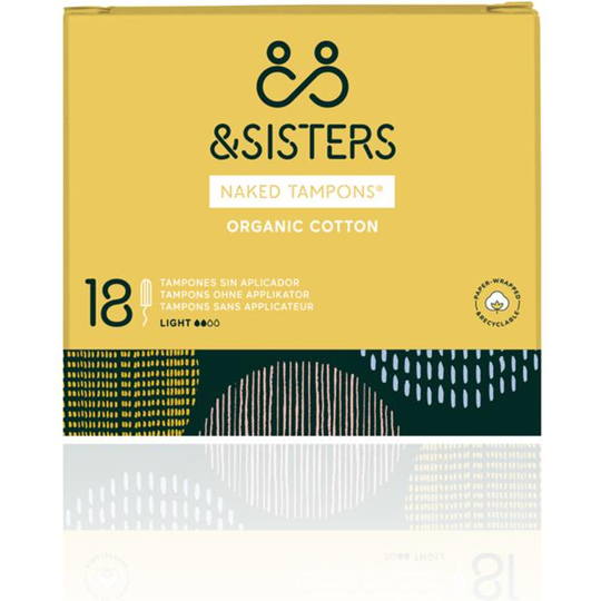 &SISTERS BY MOONCUP NAKED TAMPONS - LIGHT - PACK OF 18