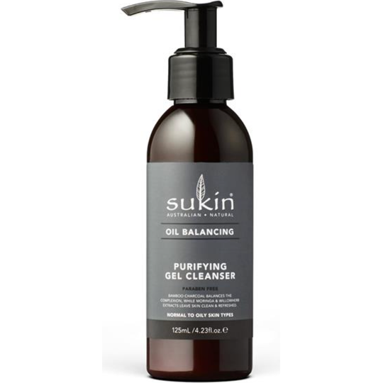 Sukin Oil Balancing + Charcoal Purifying Gel Cleanser 125ml