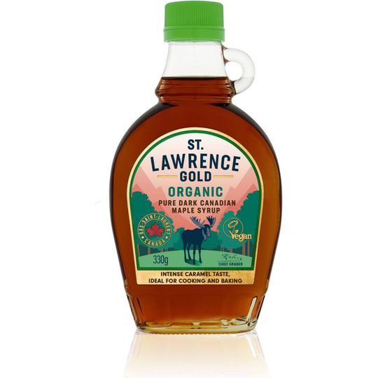 St Lawrence Gold Organic Pure Maple Syrup Dark 330g